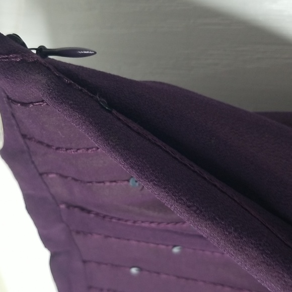 100% Silk Skirt Embellished w/ Embroidery & Scattered Sequins;Grape,Sz 6P - Picture 4 of 6